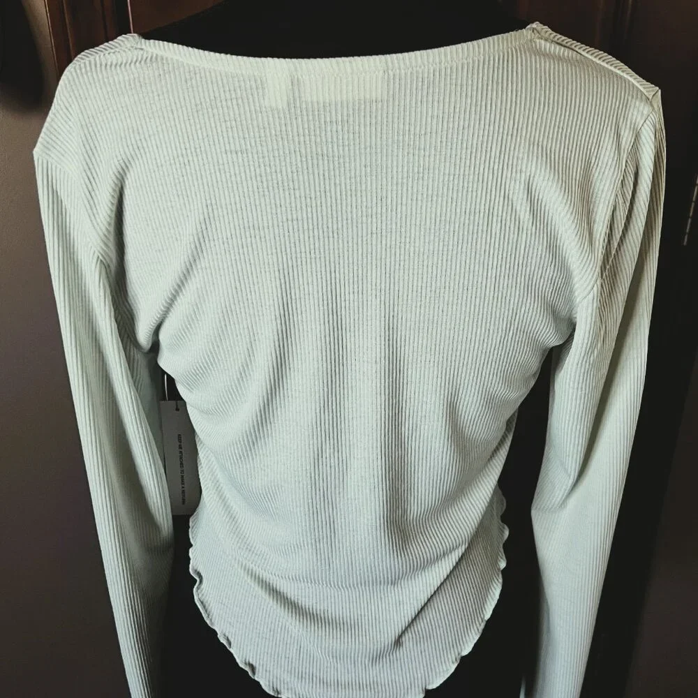 New STEELE Sage, CropTop Size Medium rib Knit Butterfly sleeves
